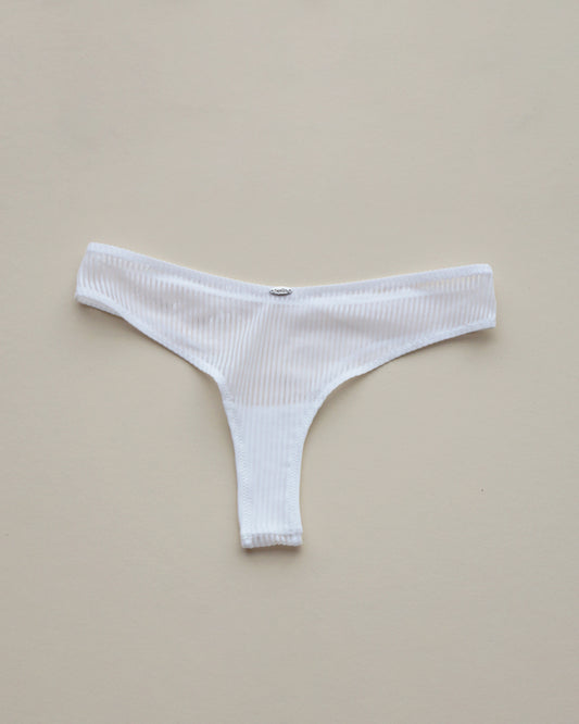 Mesh Brazilian Panty white stripes