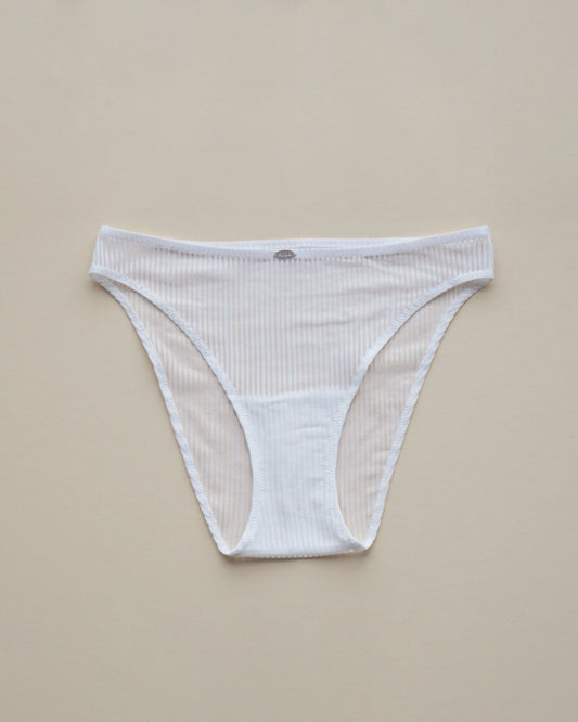 Mesh Basic Panty white stripes